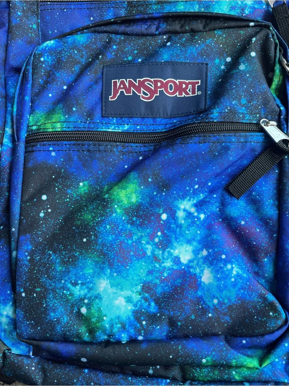 Jansport Galaxy Print Backpack in Blue and Green